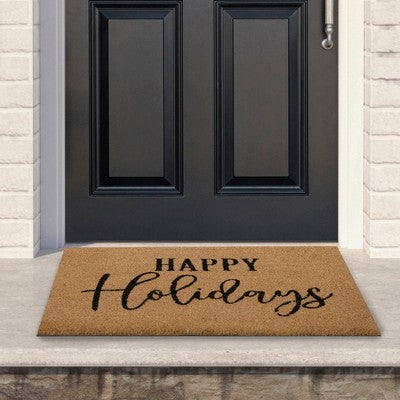  Northlight Natural Coir "Happy Holidays" Christmas Doormat 18" X 30"