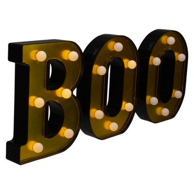  Northlight LED Lighted "BOO" Halloween Marquee Sign - 6.5" - Warm White