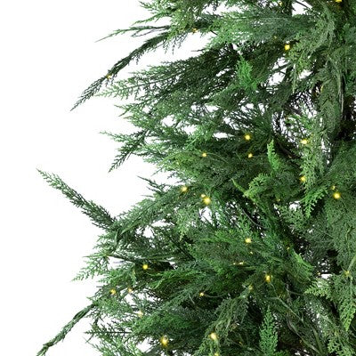  Northlight Pre-Lit Medium Weeping Cedar IPT Artificial Christmas Tree - 6.5' - Dual Color LED Lights