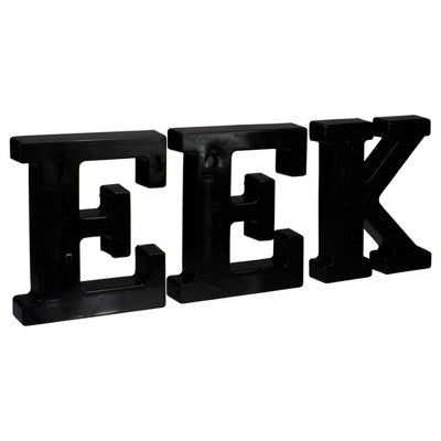  Northlight LED Lighted EEK Halloween Marquee Sign - 6.5" Purple Warm White Lights