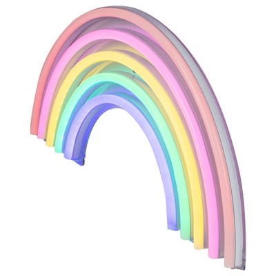  Northlight 12" Neon Style LED Multi-Color Rainbow Light Wall Sign