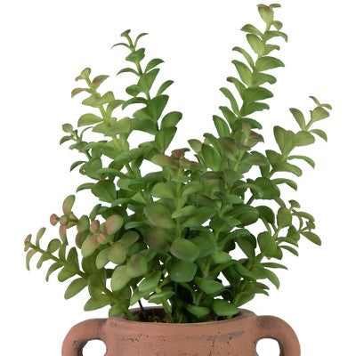 Northlight Real Touch™ Artificial Privet Plant In Vintage Milk Can Style Earthenware Pot - 14"