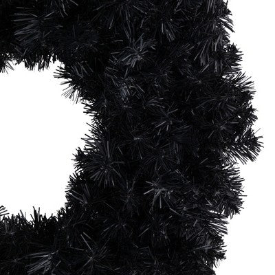  Northlight 24" Black Colorado Spruce Artificial Halloween Wreath, 24-Inch, Unlit
