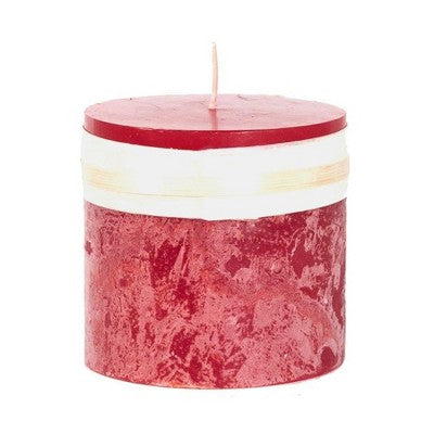  Northlight 3.25" Cranberry Red Traditional Cylindrical Outdoor Pillar Candle