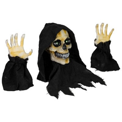  Northlight 8" LED Lighted Grim Reaper With Sound Outdoor Halloween Decoration
