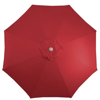  Northlight 9ft Outdoor Patio Market Umbrella With Hand Crank And Tilt, Red