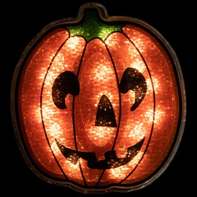 Northlight Lighted Jack O' Lantern Halloween Window Decoration - 13.5"
