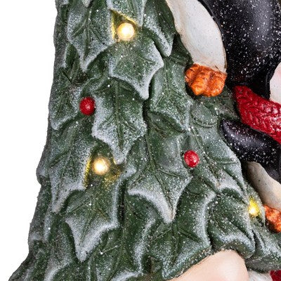  Northlight Lighted Gnome With Penguins Christmas Decoration -17" - Clear LED Lights