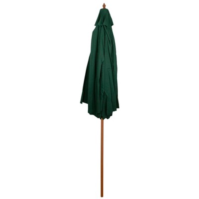  Northlight 8.5ft Outdoor Patio Market Umbrella With Wooden Pole, Green