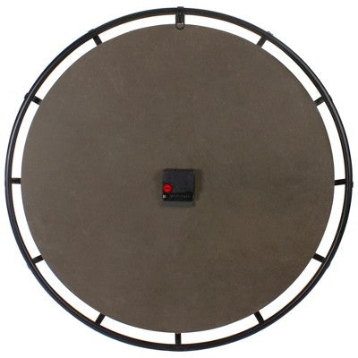  Northlight 23.5" Black Metal And Wood Country Rustic Round Wall Clock