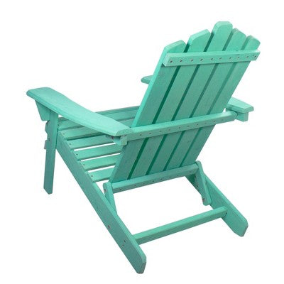  Northlight 36" Green Classic Folding Wooden Adirondack Chair