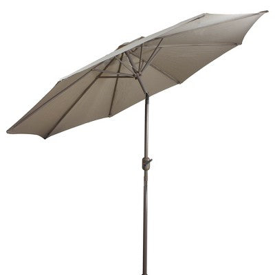  Northlight 9ft Outdoor Patio Market Umbrella With Hand Crank And Tilt - Taupe