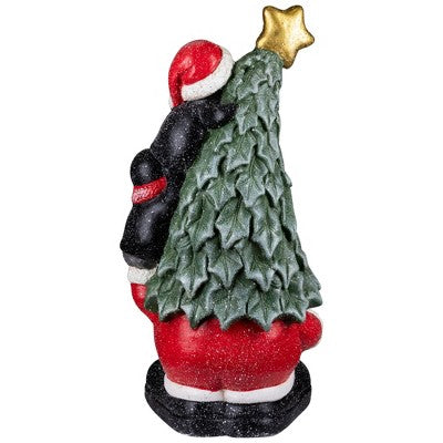  Northlight Lighted Gnome With Penguins Christmas Decoration -17" - Clear LED Lights