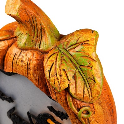  Northlight Witch Stirring Flickering Cauldron Scene Inside Pumpkin Halloween Decoration - 13" - LED Orange Light