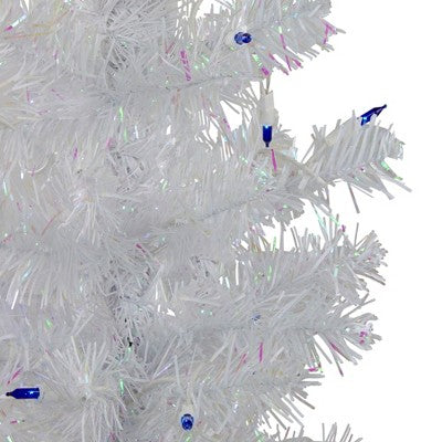  Northlight 3' Pre-Lit White Medium Pine Artificial Christmas Tree - Blue Lights