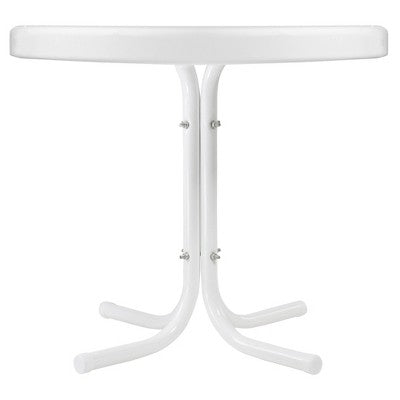  Northlight 22" Outdoor Retro Tulip Side Table, White