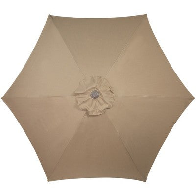  Northlight 7.5ft Outdoor Patio Market Umbrella With Hand Crank, Taupe
