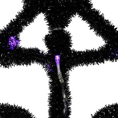  Northlight Lighted Spider And Web Halloween Decoration - 36" - Black - Purple LED Lights