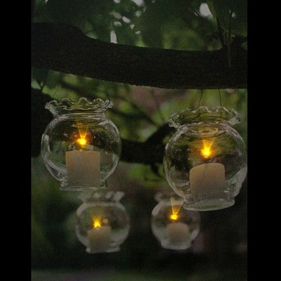  Northlight LED Lighted Flickering Garden Party Hanging Glass Candles Canvas Wall Art 15.75" X 12"