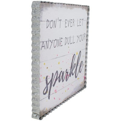  Northlight Metal Framed "Don't Ever Let Anyone Dull Your Sparkle" Canvas Wall Art 12"