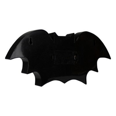  Northlight LED Lighted Bat Halloween Marquee Sign - 12" Black Warm White Lights