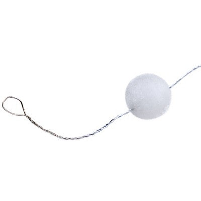  Northlight LED Lighted B/O Pom Pom Christmas Garland Lights - Cool White - 4.25' Clear Wire - 10ct