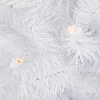  Northlight Pre-Lit Slim Woodbury White Pine Artificial Christmas Tree - 3' - Clear Lights