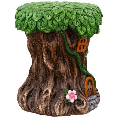  Northlight Fairy Tree Stump Outdoor Garden Plant Stand - 13.75"