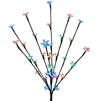  Northlight Set Of 3 Pre-Lit Cherry Blossom Artificial Tree Branches 2.5' - Multicolor LED Lights