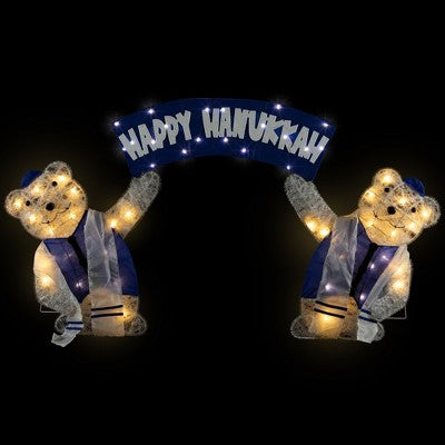  Northlight LED Lighted Polar Bear "Happy " Sign Outdoor Christmas Decoration - 30"