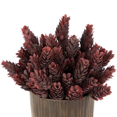  Northlight 8" Burgundy Red Wild Flower Artificial Plant In A Textured Lined Pot