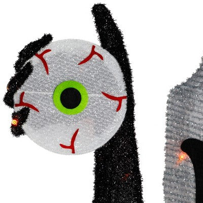  Northlight Lighted Tombstone Halloween Decoration - 31.5" - Black And Gray - Orange LED Lights
