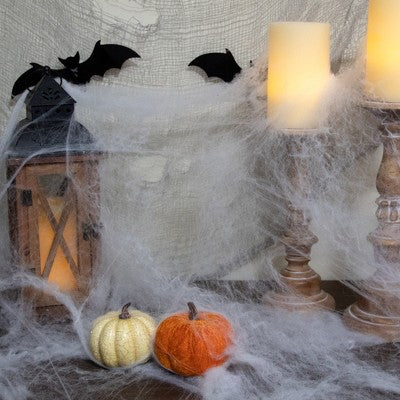  Northlight Stretchable Spider Web Halloween Decoration - White