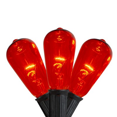  Northlight Edison E17 Base C9 Christmas Light Set - Orange - 9' Black Wire - 10ct