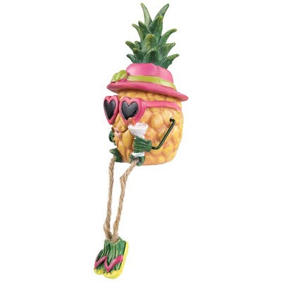  Northlight 6.25" Tropical Girl Pineapple With Cocktail Outdoor Garden Statue