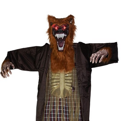  Northlight Huge Lighted And Animated Talking Werewolf Commercial Outdoor Halloween Decoration - 12'