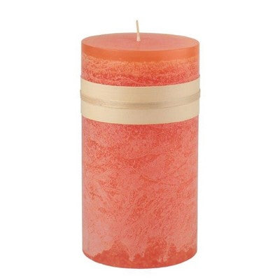  Northlight 6" Tangerine Orange Traditional Cylindrical Pillar Candle