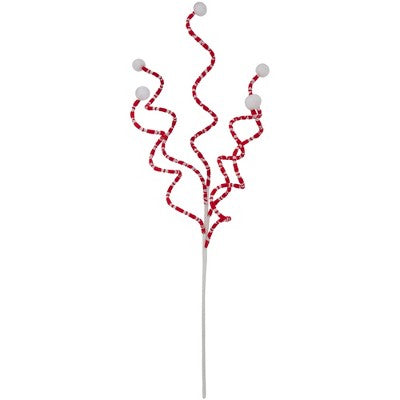  Northlight 24" Red And White Striped Candy Cane Curls Christmas Spray
