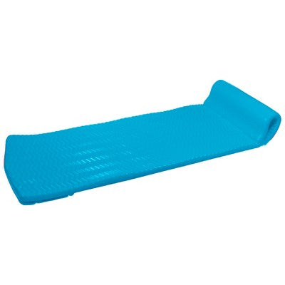  Northlight 74" Icy Blue Floating Foam Swimming Pool Mattress Lounger With Head Rest