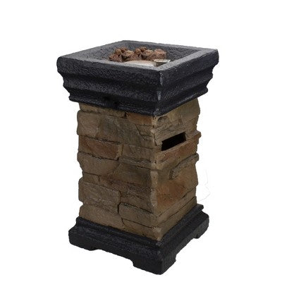  Northlight 18.75" Classic Stone Outdoor Table Top Gas Fire Pit