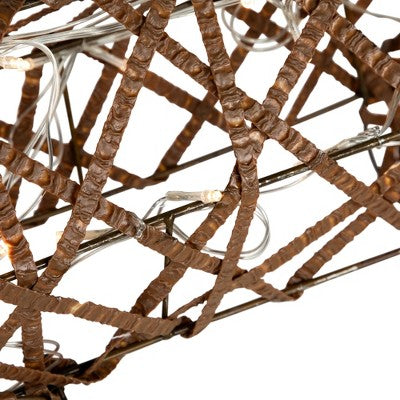  Northlight 35" LED Lighted Feeding Rattan Reindeer Outdoor Christmas Decoration