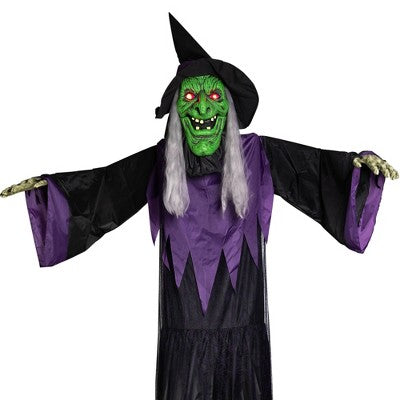  Northlight Huge Lighted And Animated Talking Witch Commercial Outdoor Halloween Decoration - 15'