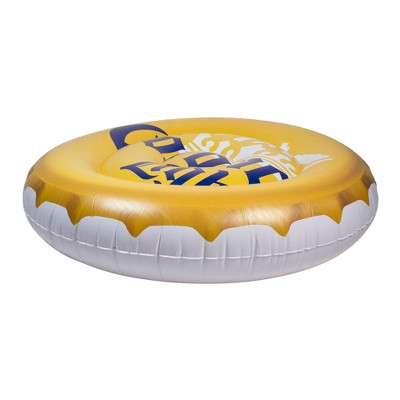  Northlight 51.5" Corona Yellow And Blue Inflatable Bottle Cap Pool Float