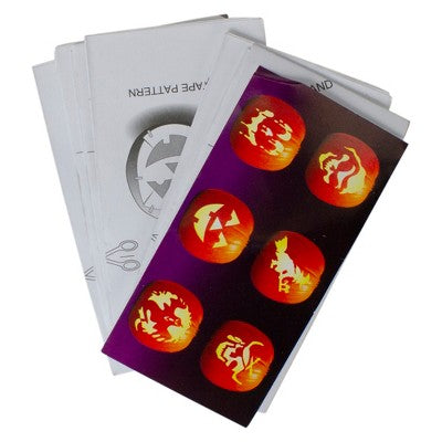 Northlight Halloween Pumpkin Carving Kit With Stencils - 4-Piece