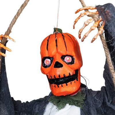  Northlight Animated Swinging Pumpkin Man Halloween Decoration - 30"