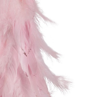  Northlight Glittered Layered Feather Cone Tree Christmas Decoration - 19.5" - Pink