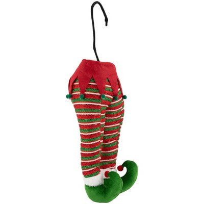  Northlight 19" Red And Green Striped Elf Legs Christmas Decoration