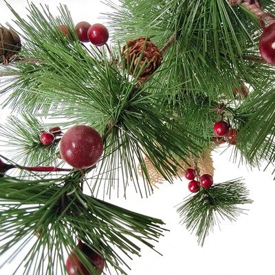  Northlight Winter Berry Pine Tree With Pine Cones In Jute Base Christmas Decoration - 23.5"