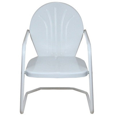  Northlight 34-Inch Outdoor Retro Tulip Armchair, White