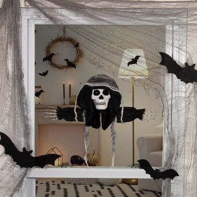  Northlight 10" Spooky Skeleton 3-D Halloween Window Decoration